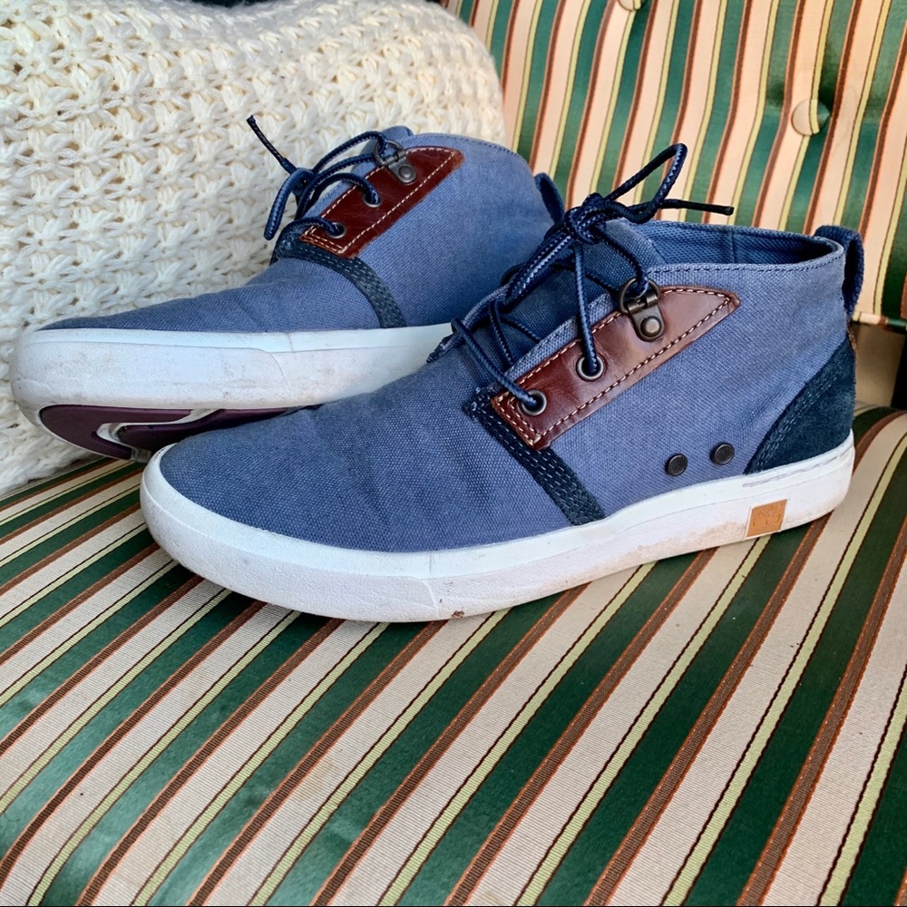 Blue timberland sneakers